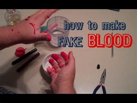 How to make fake blood and make it look convincing 